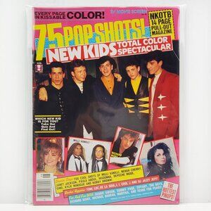 Pop Shots New Kids on Block Magazine Fresh Prince Paula Abdul Aug. 1990 Unread